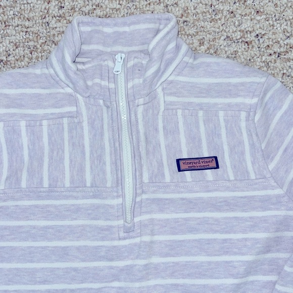 Vineyard Vines White and Gray Striped Pullover - Picture 2 of 3